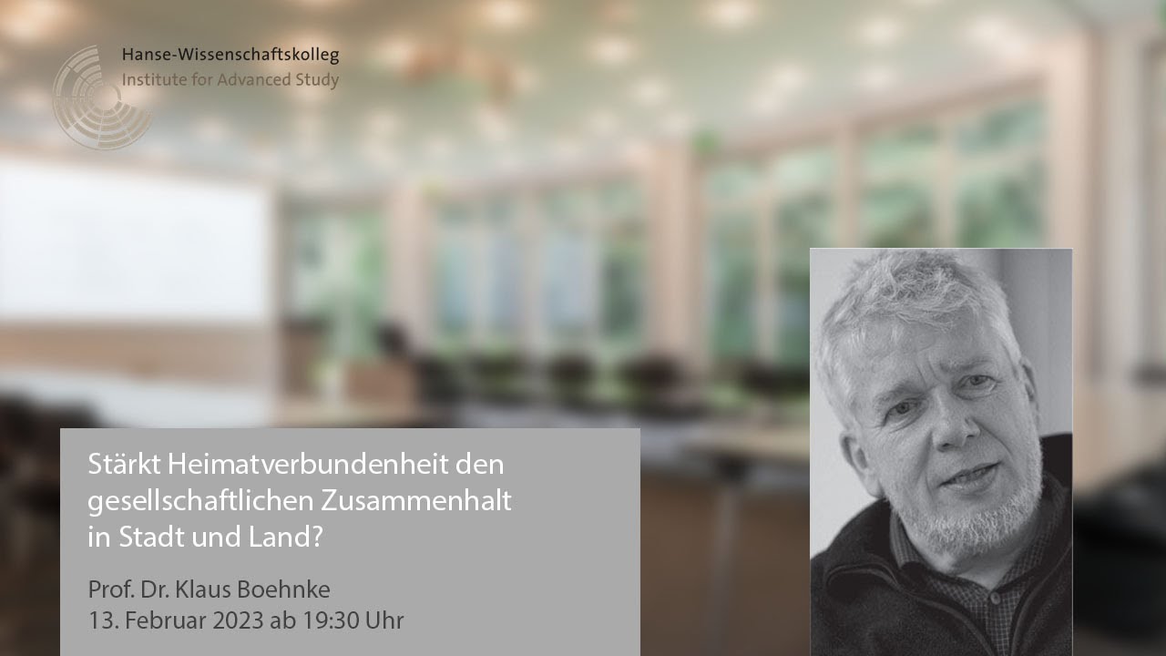 &bdquo;St&auml;rkt Heimatverbundenheit den Zusammenhalt?&ldquo; mit Prof. Dr. Klaus Boehnke