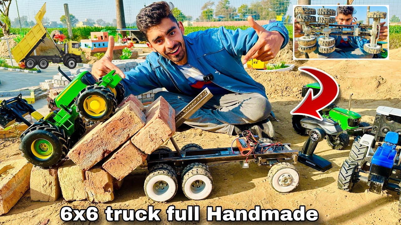 Making a 6x6 Rc truck using pvc pipe .-@Aakash946