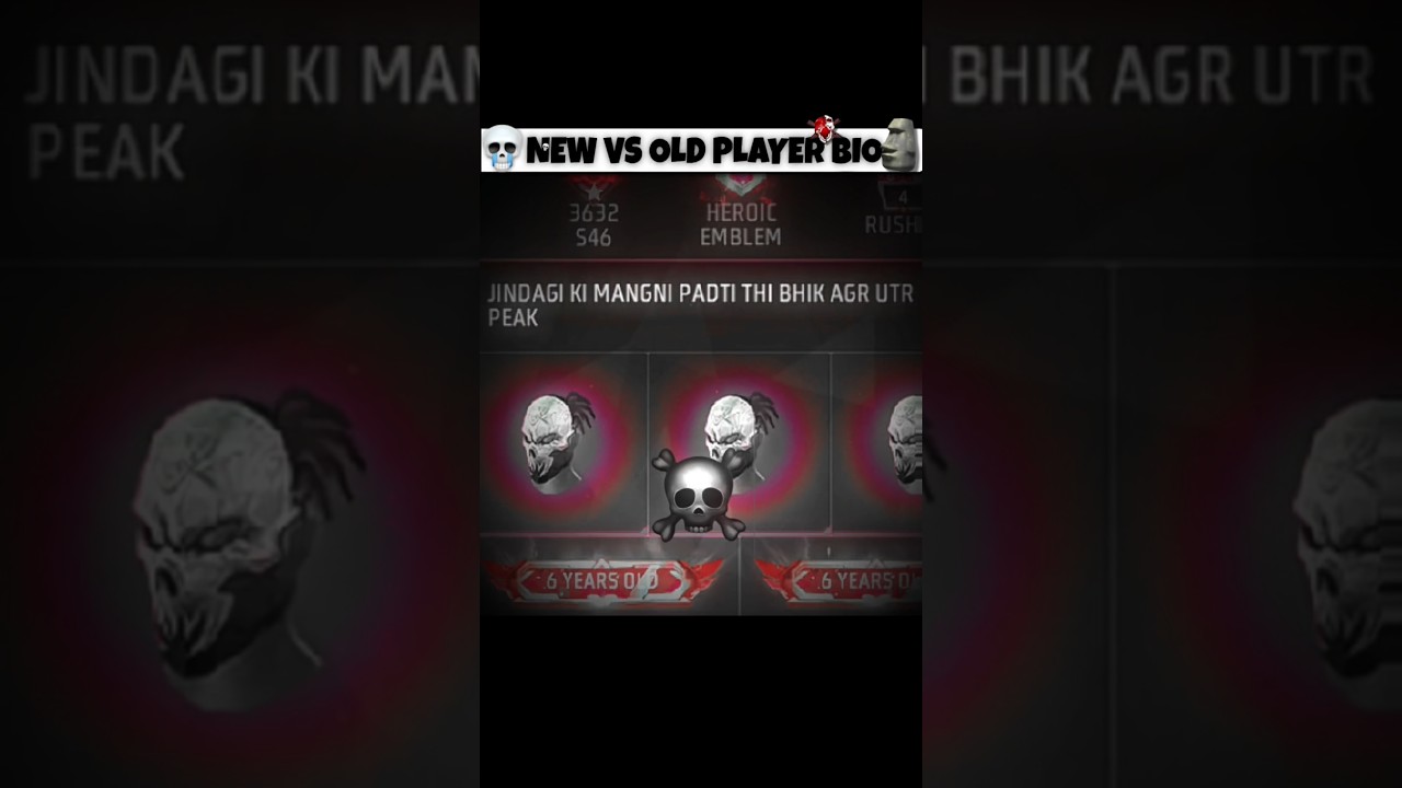 New V/S Old Players Bio💀🤯🔥 #shorts #freefire #oldvsnew #flopff #oldplayersbio