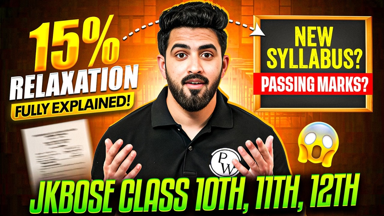 JKBOSE Class 10th, 11th, 12th 15% Syllabus Relaxation Fully Explained! 😱 | JKBOSE Wallah