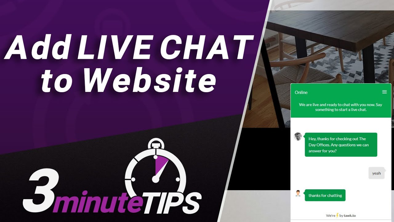 Add Live Chat to Website with Tawk.to in less than 200 SECONDS! Best FREE Online Chat Software?