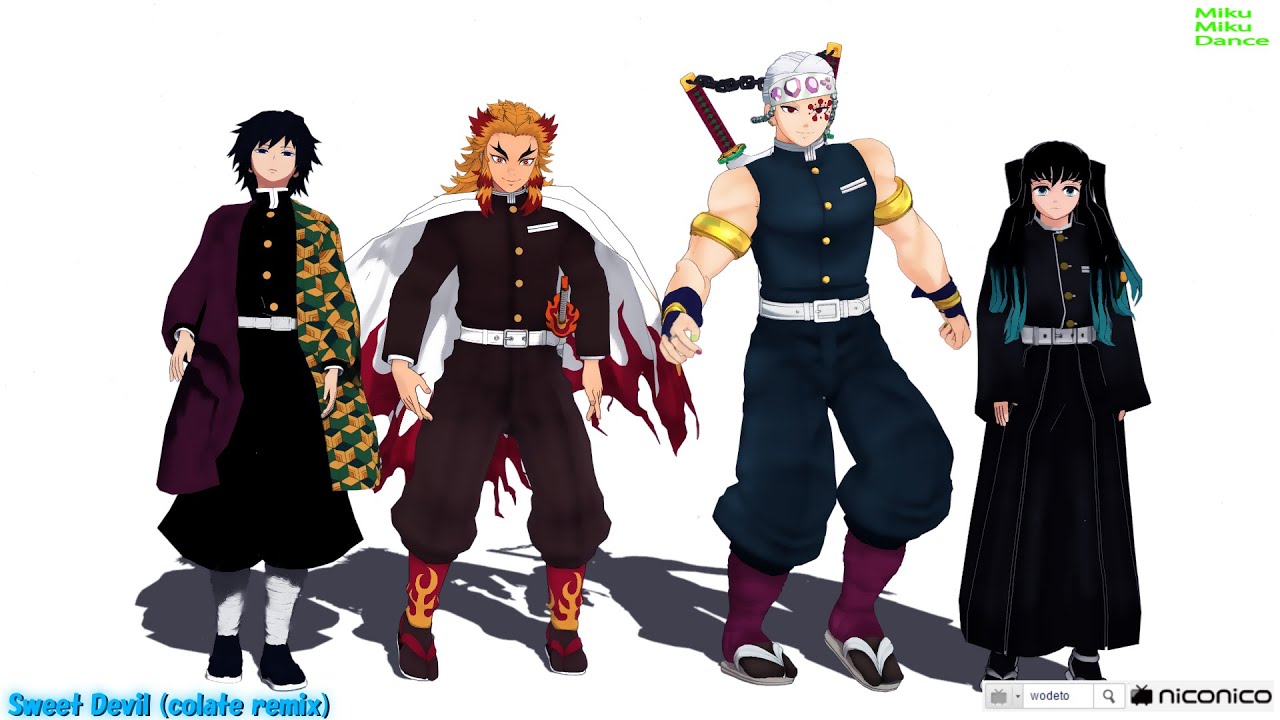 【MMD】選ばれし剣士たちの舞【義勇＆無一郎＆煉獄＆宇髄】鬼滅の刃