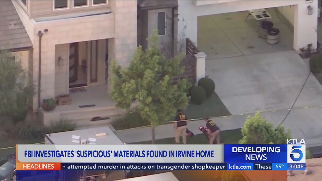 Suspicious items prompt FBI investigation at Irvine home