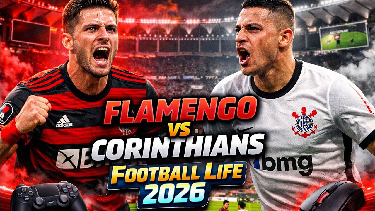 🔥 FLAMENGO x CORINTHIANS NO FOOTBALL LIFE 2026 😱 JOGAÇO INSANO!