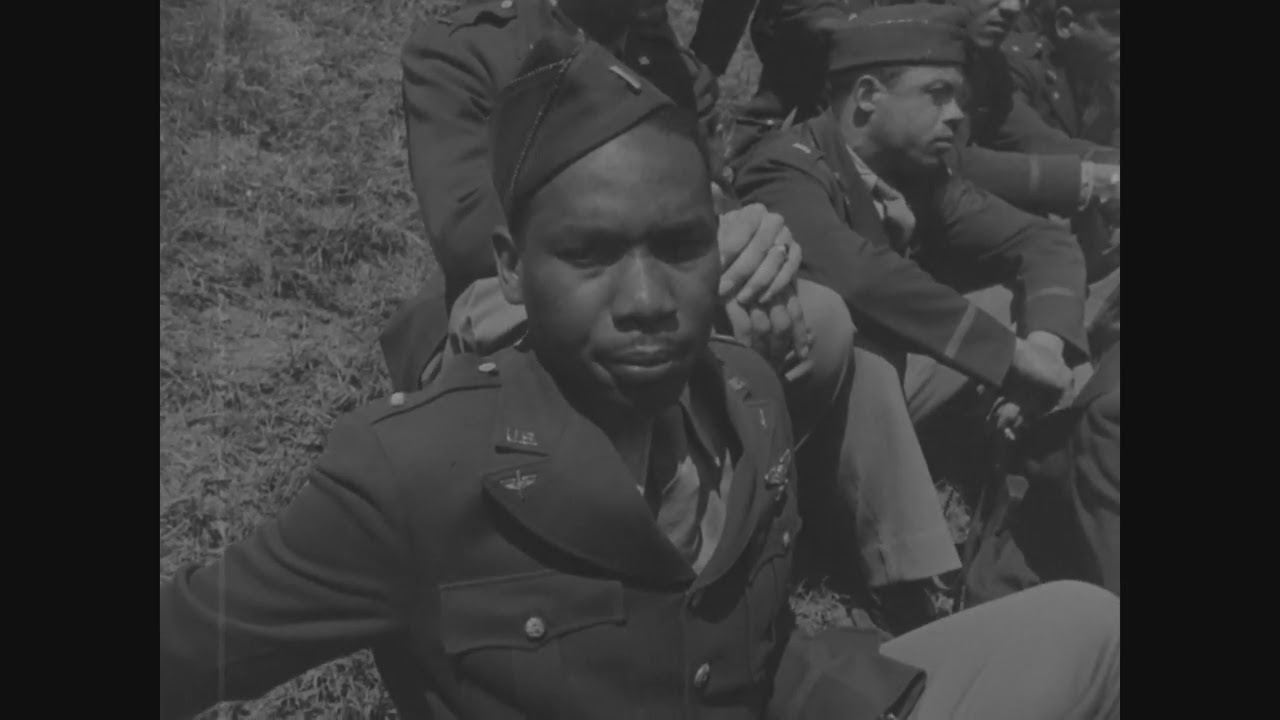 Red Tails: General Eaker Inspects the 99th Squadron! [1944]