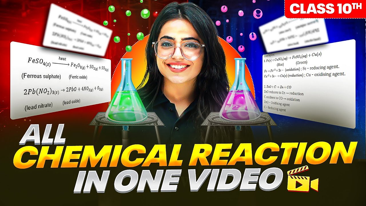 All CHEMICAL REACTION in One Video || Easiest TRICK🔥 || Class 10th