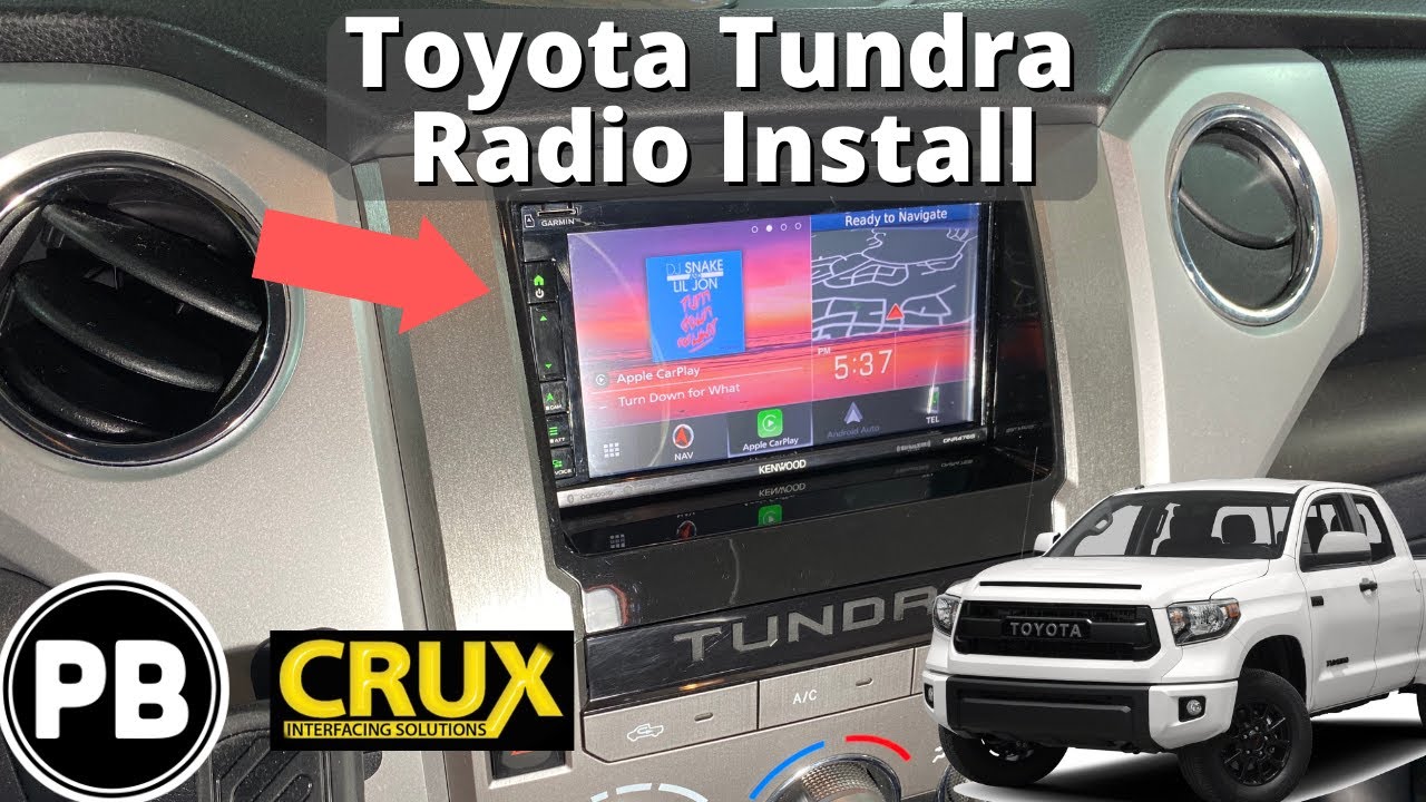 Установка радиоприемника Toyota Tundra 2014–2021 годов выпуска