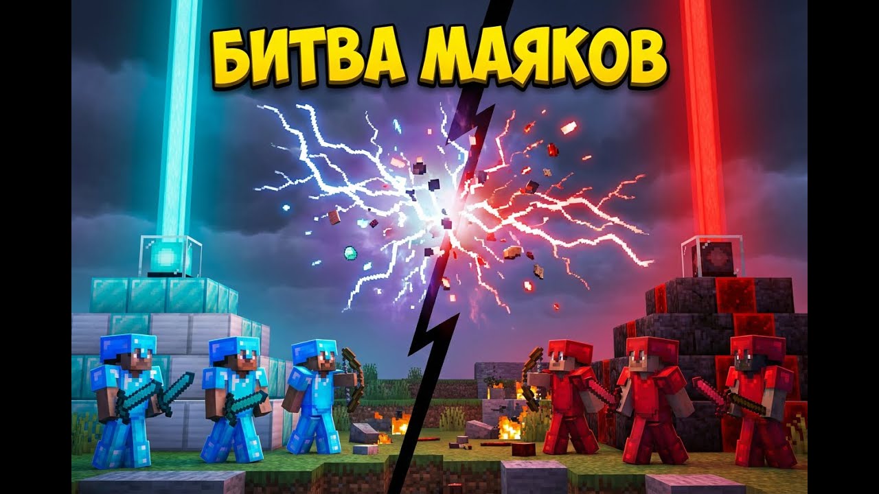 Майнкрафт сражение друг против друга - ЗАХВАТ МАЯКА и БАЗЫ. Кто лучший стратег ?  Veronika Minecraft