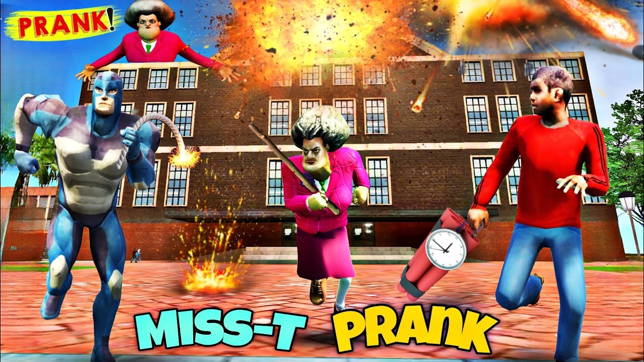 Rope Hero Tipson Prank Miss-T Teacher | In Rope Hero Vice Town | Scary Teacher 3D