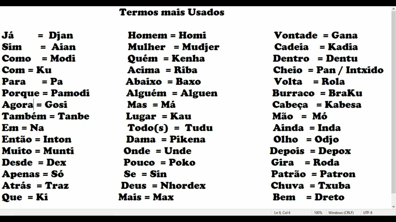 Assim leva tudo - Crioulo de Cabo Verde - Crioulo Cabo-Verdiano #capeverde #africa #crioulo