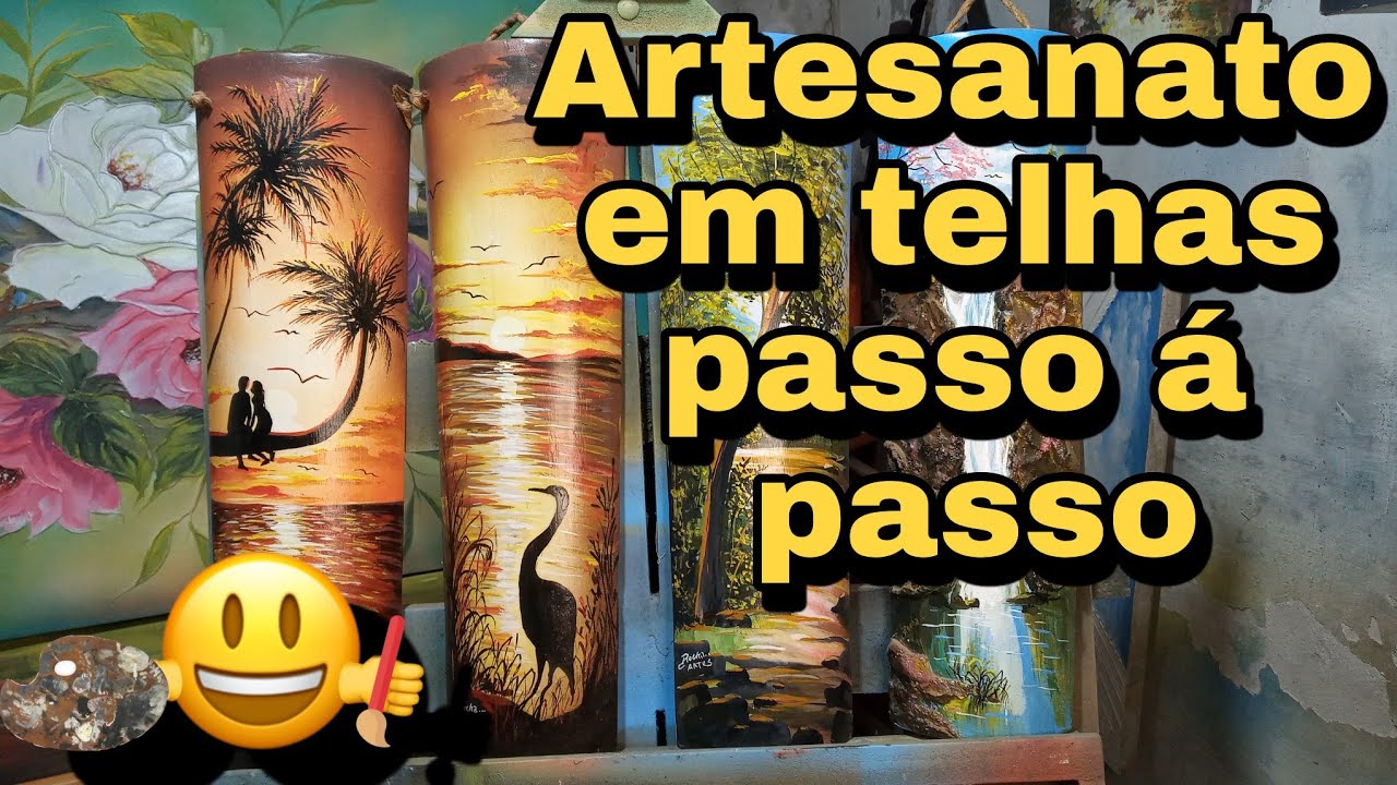 como fazer artesanato em   telhas, por Aparecido Rocha episódio de n/95