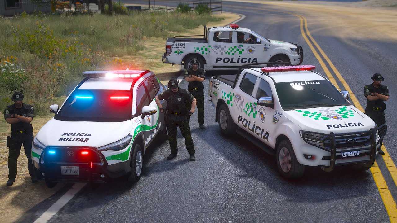 FUGA no INTERIOR AMBENTAL e RODOVIÁRIA em PERSEGUIÇÃO | GTA 5 POLICIAL