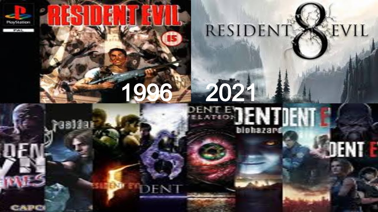 EVOLUCION DE LOS JUEGOS DE RESIDENT EVIL (1996- 2021) 1080 HD 60 FPS.