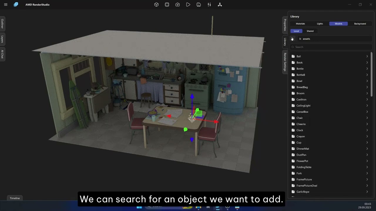 AMD RenderStudio Video Tutorial 5 &ndash; Adding Objects