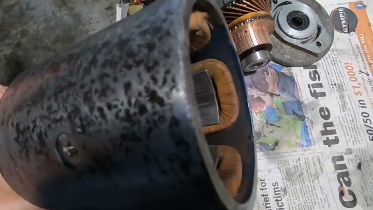 Repairing a 1200 watt 12volt anchor winch motor.