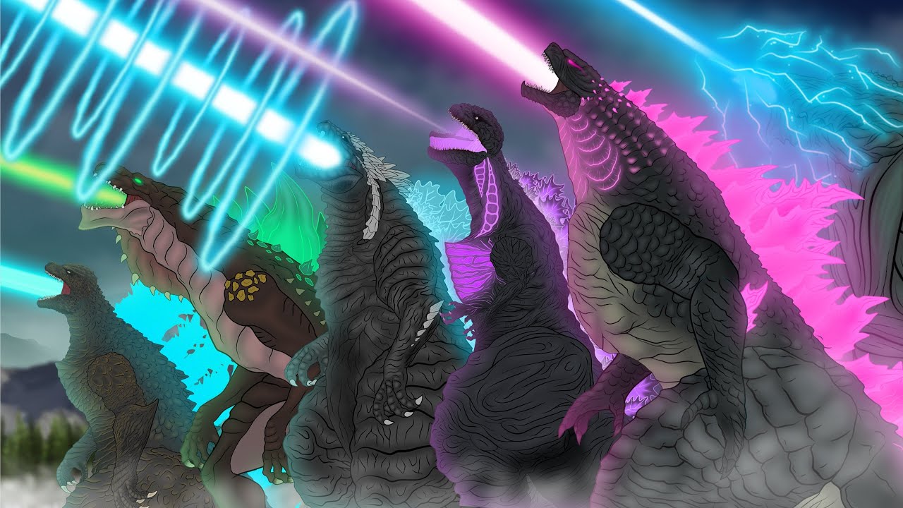 Evolution of Godzilla's Atomic Breath : Comparison | Evolved Godzilla, Minus One, Shin,  Zilla Jr