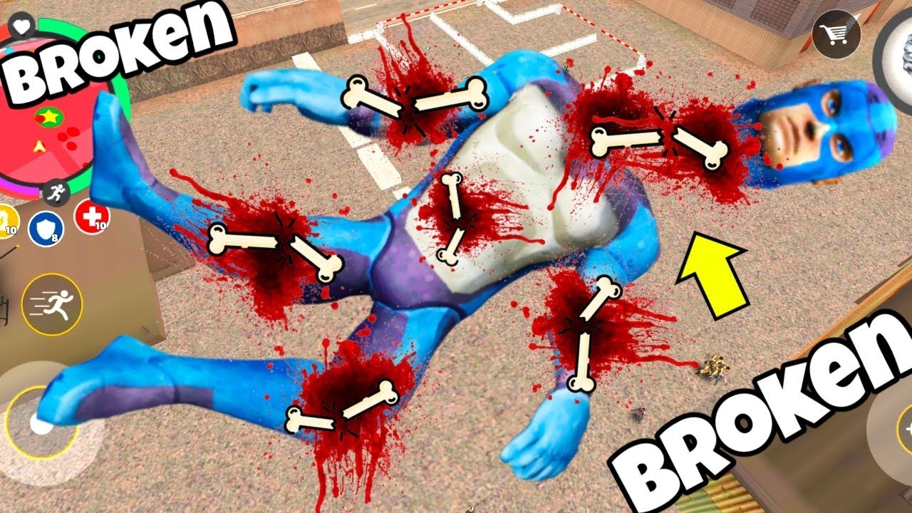 Dangerous Villain Broked 206 Bones Of Rope Hero in Gta V | Rope Hero Vice Town | Gta V |Gamer Blasty