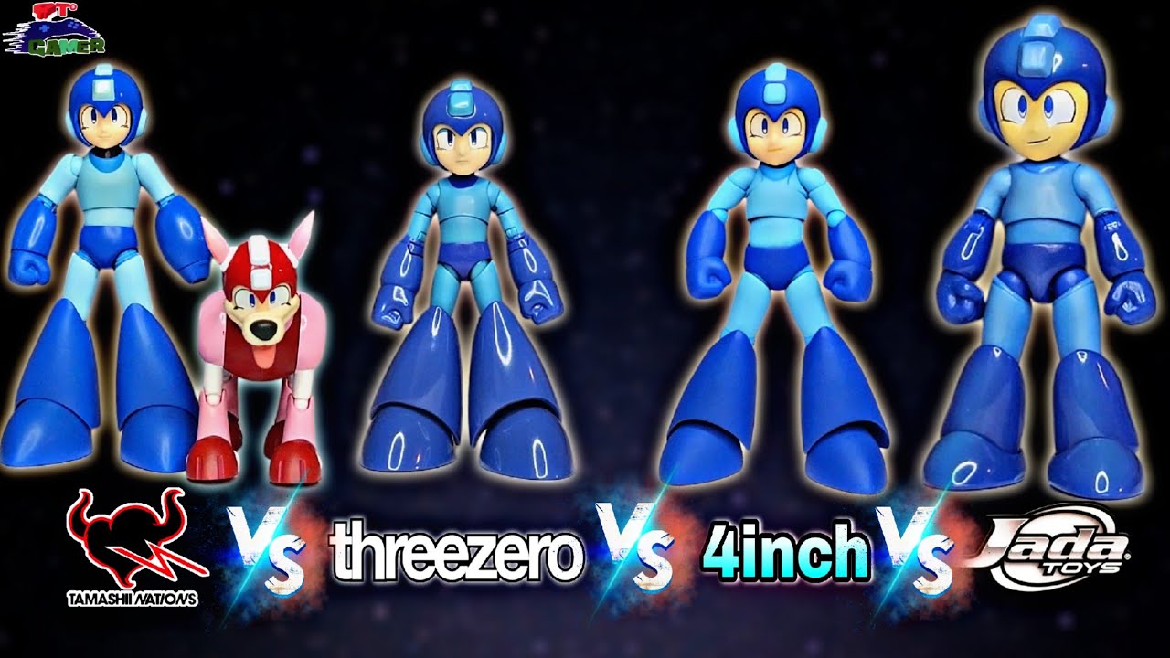 ¿Cuál es Mejor? Megaman / Rockman Threezero Unboxing Review y Comparativa D Arts, Jada Toys y 4 inch