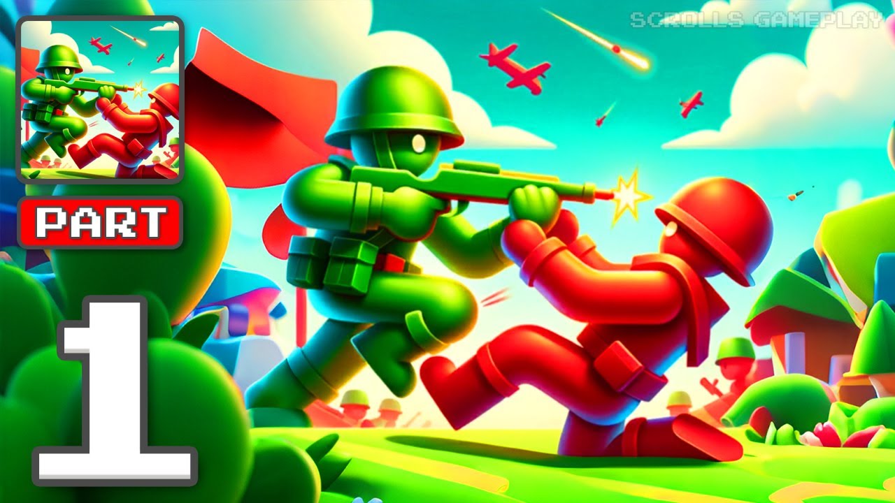 Toy Army - Gameplay Walkthrough Part 1 - Mini Soldier Warfare (iOS, Android)