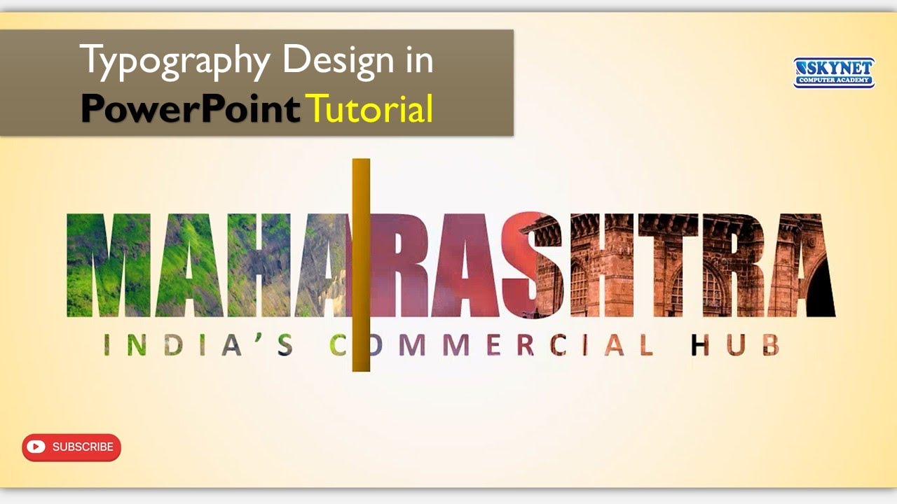 Maharashtra Typography Design in PowerPoint | Creative Text Effect | Graphic Design Hindi 
