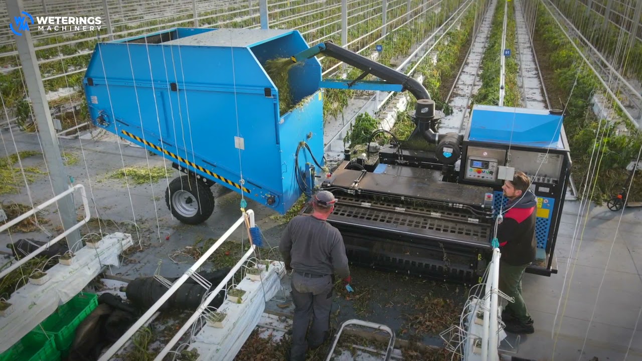 Super Bio Chopper Compact shredding tomato plants stems crops in greenhouse
