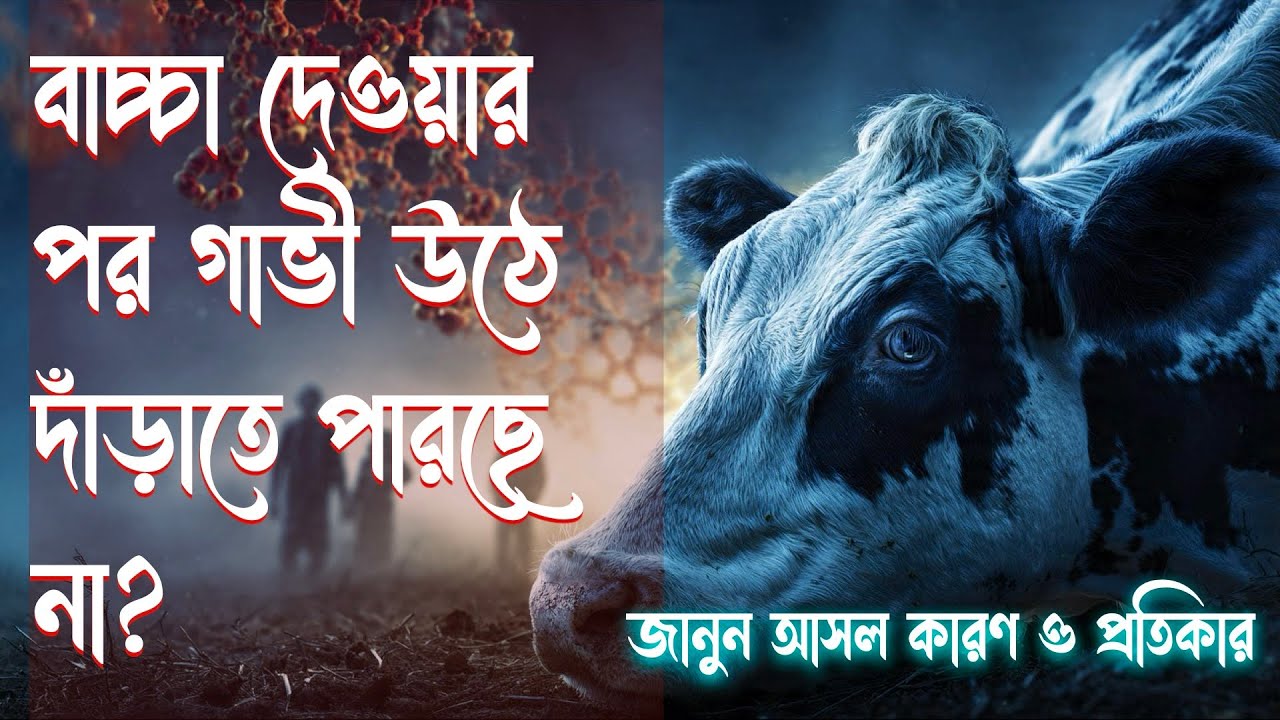 বাচ্চা দেওয়ার পর গাভী উঠে দাঁড়াতে পারছে না? জানুন আসল কারণ ও প্রতিকার: বোভাইন হাইপোক্যালসেমিয়া