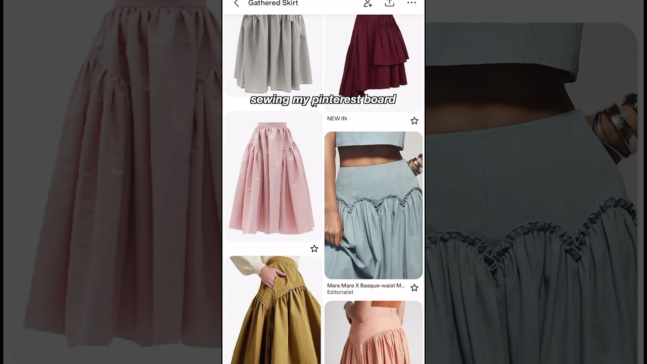 sewing the funky gathered skirt I've always dreamed of straight off my Pinterest board