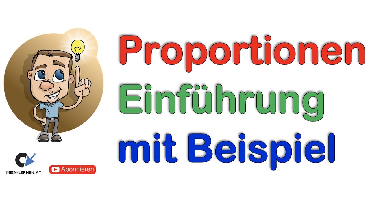 Proportionen Verhältnisgleichungen Einführung