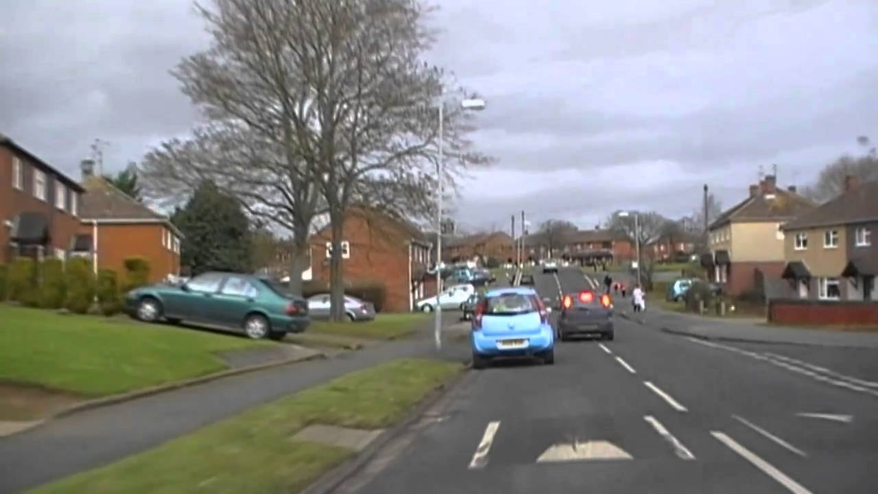 Driving Along Bromyard Road, Tudor Way & Howard Road, Worcester, Worcestershire, England