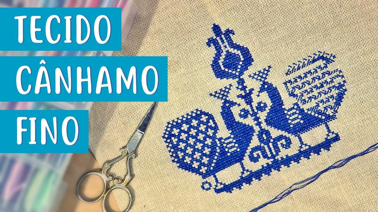 Tecido Cânhamo fino para bordar ponto cruz