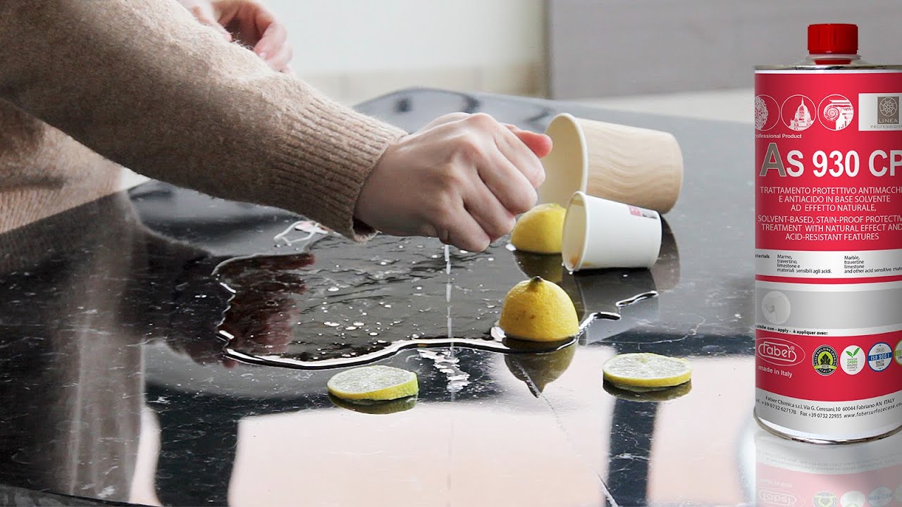 🍋 STAIN AND ACID-RESISTANT TREATMENT WITH A POLISHED FINISH - AS 930 CP - Faber - Tile & Stone Care