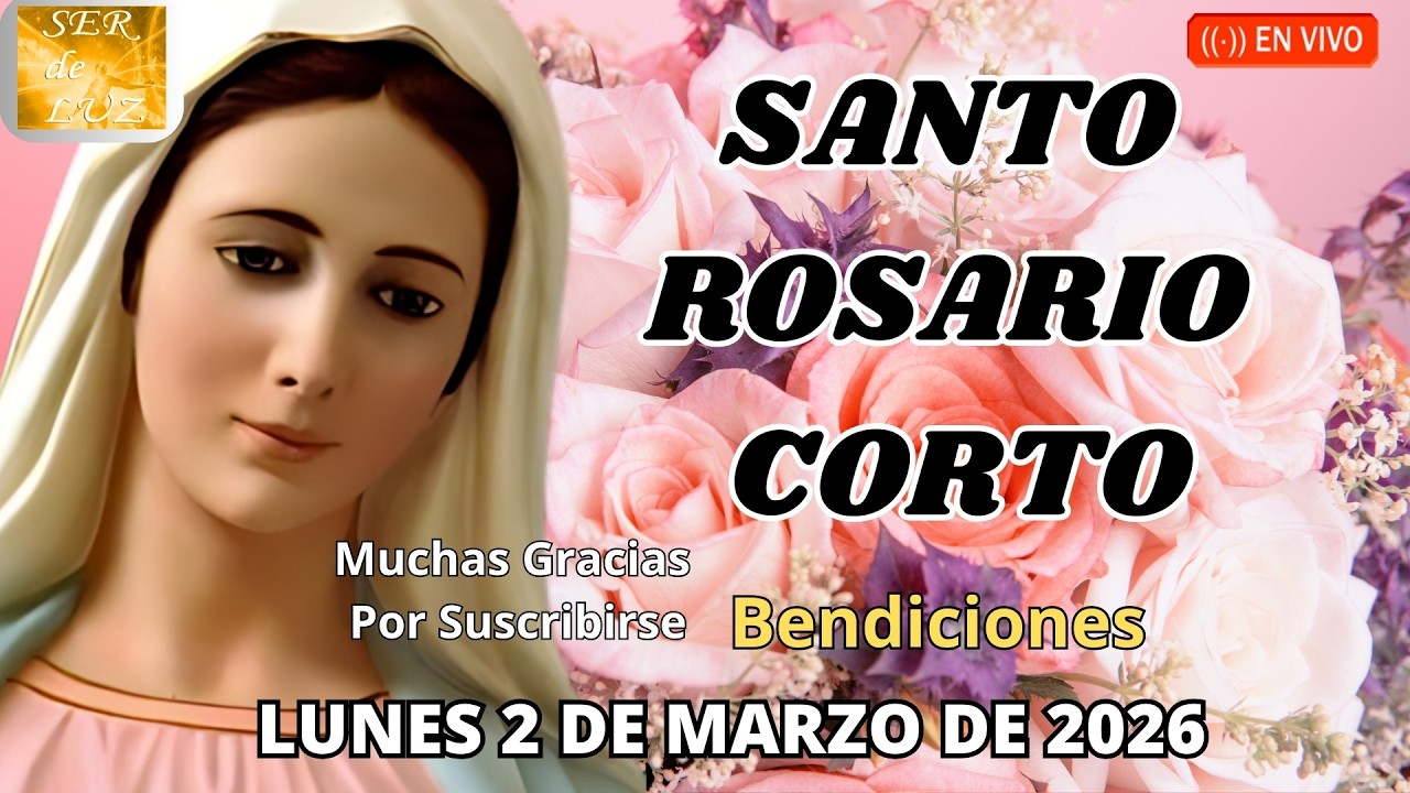 Santo Rosario Corto de Hoy Lunes 2 de Marzo 2026 ❤️Gozosos #shorts #dios #viralvideo #video