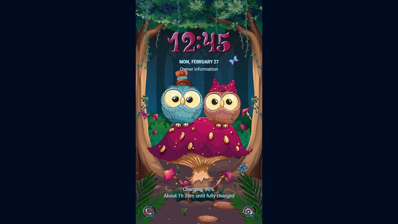 Galaxy Premium Theme -  Fantasy Owls Animated Lockscreen
