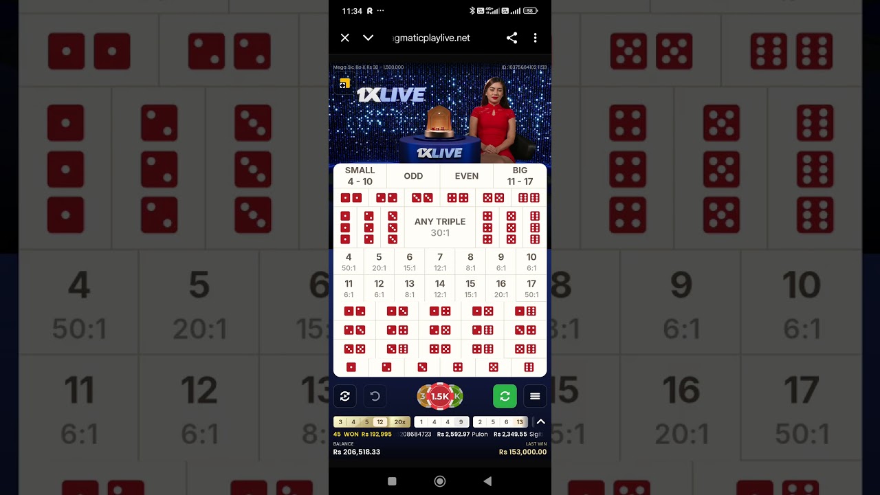 1xbet mega sic bo