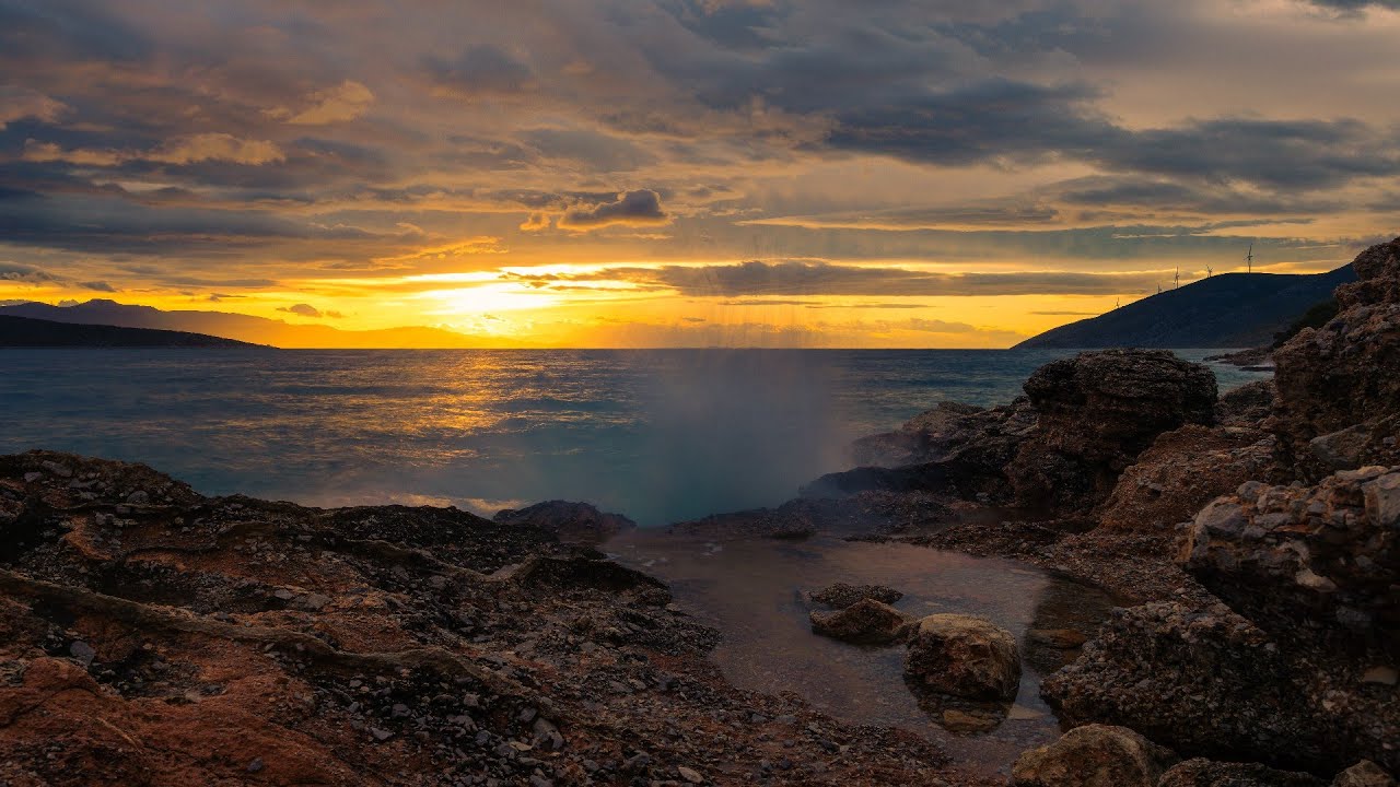 Calming Waves on Rocky Shore at Sunset | Sleep & Relax