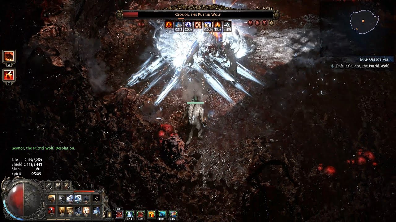(PoE2 - 0.4.0) Cold Shred Werewolf Oracle - Endgame T16 Mapping & Pinnacle Bossing, No Commentary