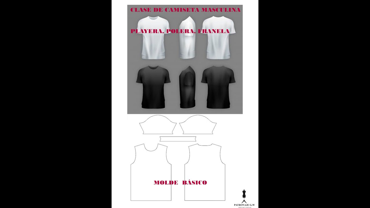 totorial de patronaje clase de camiseta masculina #1