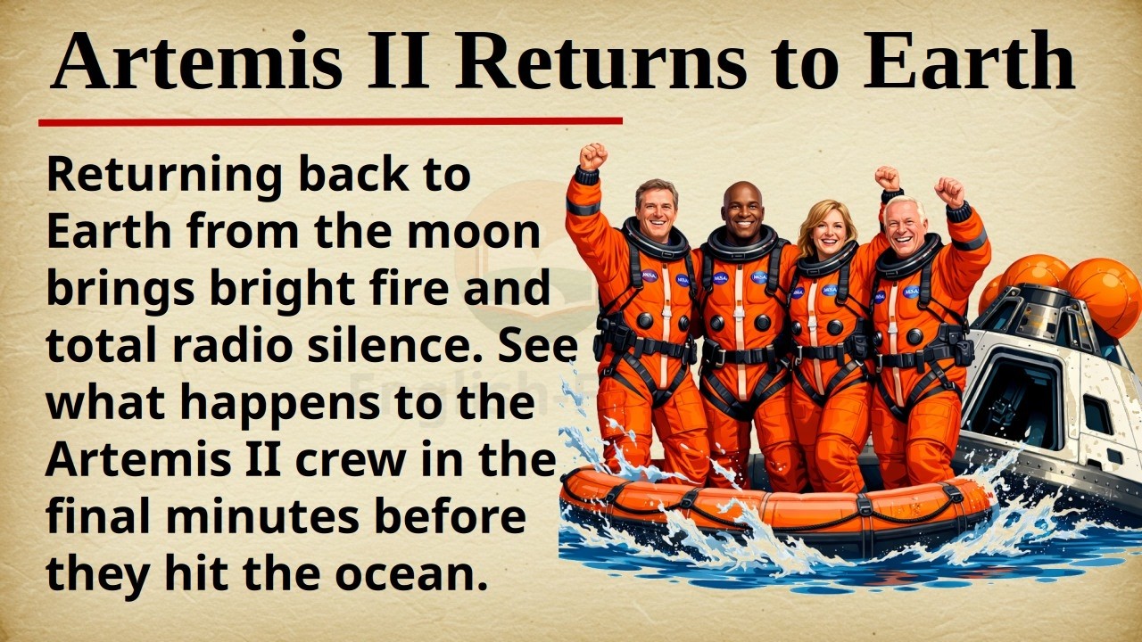 Artemis II Returns To Earth || 🚀✨ Learn English Through Story Level 2 || Graded Reader 🎧