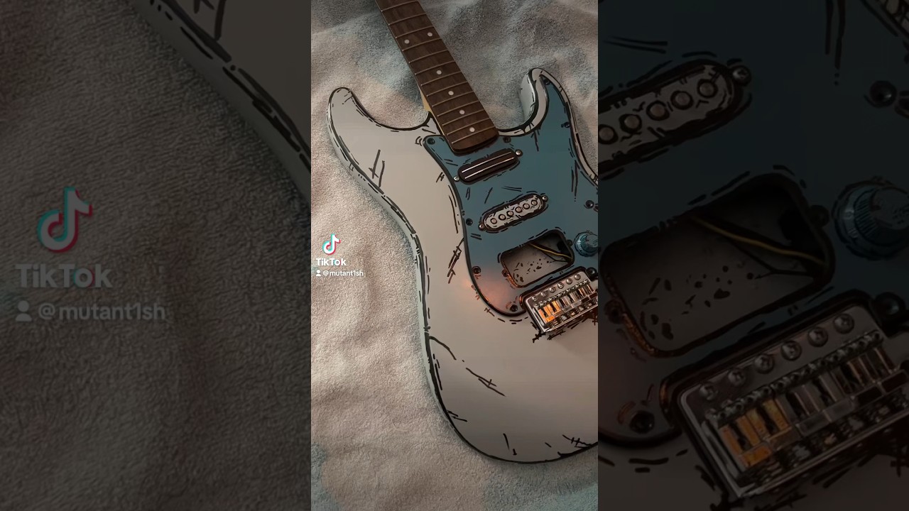 Cell shaded custom Stratocaster 