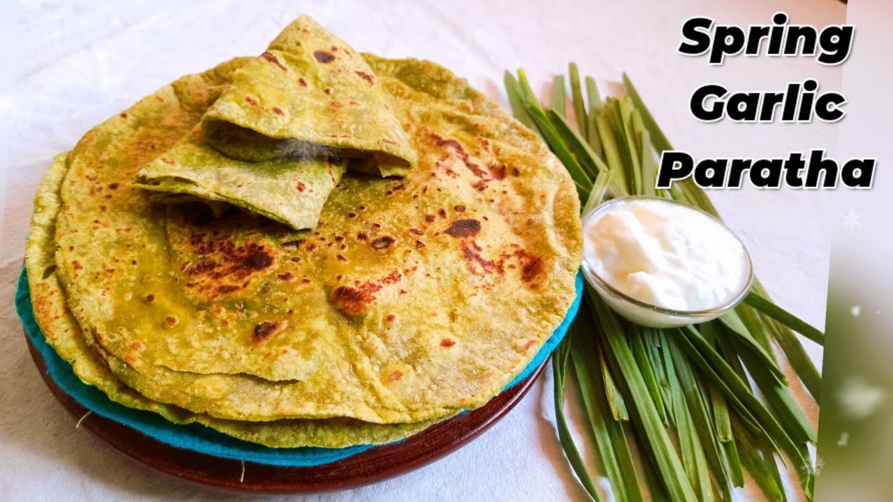 हरा लहसुन पराठा रेसिपी | हरा लहसुन पराठा | Healthy Green Garlic Paratha–A Must-Try Winter Delight |