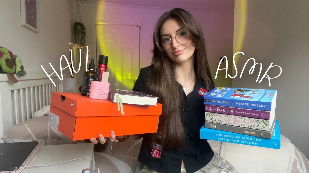 ASMR haul like we&rsquo;re on FaceTime! (clothes, books, makeup, skincare)
