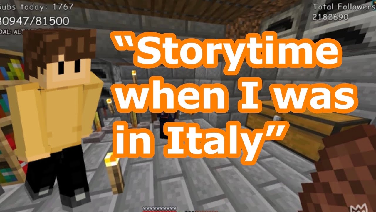 Wilbur Soot Talks About his Times in ITALY brushing his teeth OUT THE WINDOW *Storytime with Ranboo*