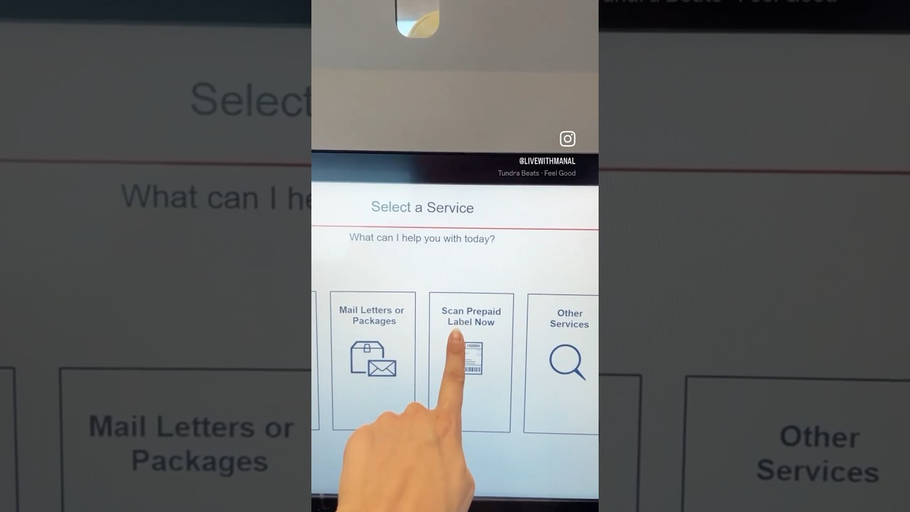 How to scan a prepaid label yourself at the post office #shorts #usps #shipping