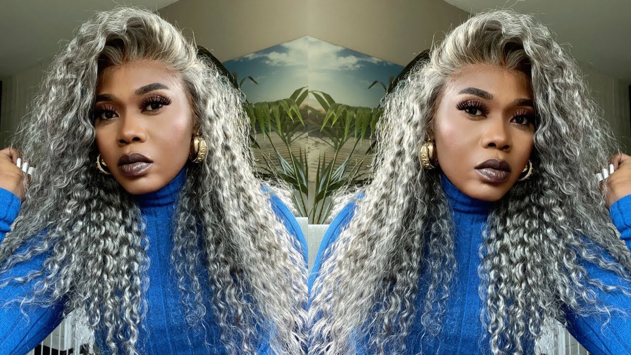 Salt and Pepper wig Natural looking and it’s Glueless 100%  |luvwin Hair