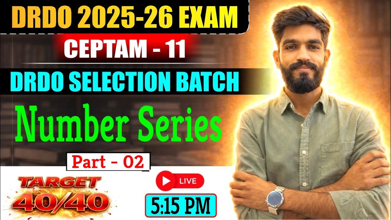 Score 40/40 in Reasoning! 🏆 Day 10 : Number Series | DRDO Selection Batch | Abhishek Choudhary Sir