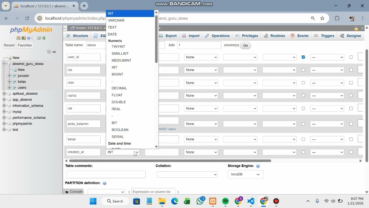 Aplikasi Absen  - Sistem Absensi Guru Siswa berbasis Website - Part 1 -  Database dan Login