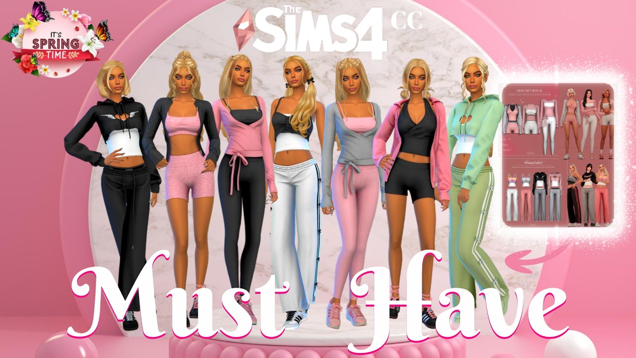 The Sims 4 CC Review 🌷 RIMINGS 🌷 Pink Pilates Princess & Wassup Cutie by RIMINGS 🌷 Spring by Pinki