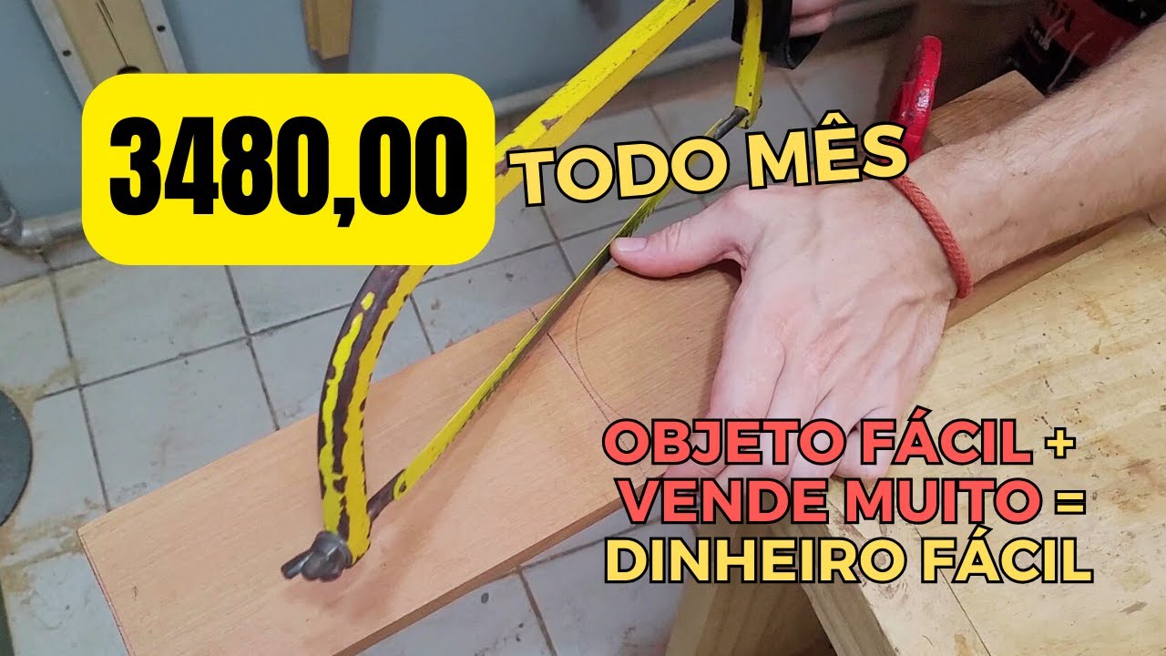 COMO FAZER 3480 REAIS por MÊS com MARCENARIA, SÓ com FERRAMENTAS SIMPLES! [+ TÉCNICA SURPREENDENTE]