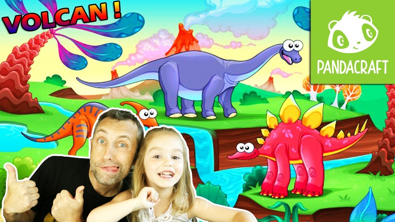 Un volcan entre en éruption à la maison ! C'est la fin des dinosaures ! PANDACRAFT DIY !
