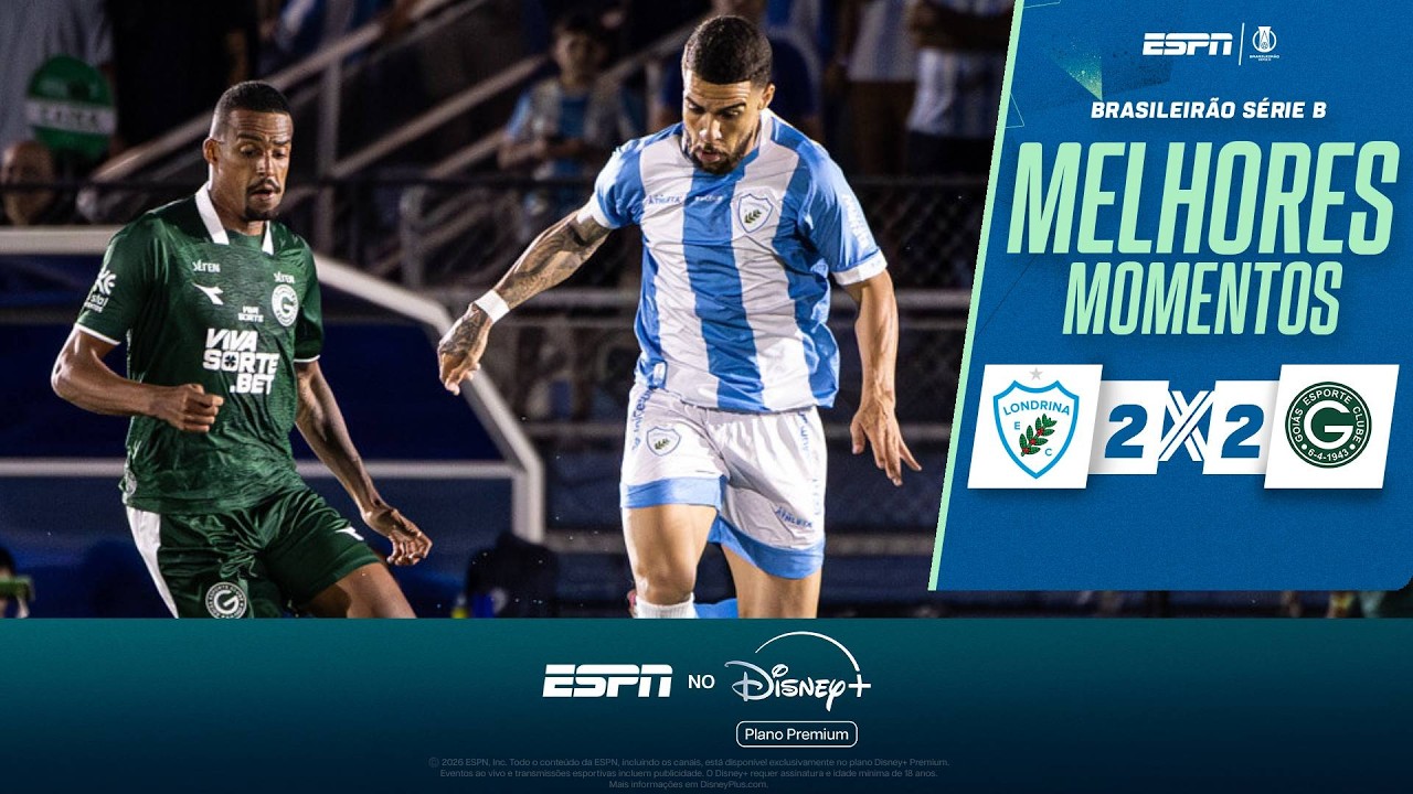 GOI&Aacute;S MARCA NOS ACR&Eacute;SCIMOS E BUSCA EMPATE COM O LONDRINA NA S&Eacute;RIE B | MELHORES MOMENTOS